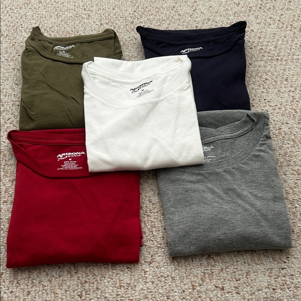 Arizona Jean Company Men's T-Shirt Set - Red, Green, White, Gray, and Blue